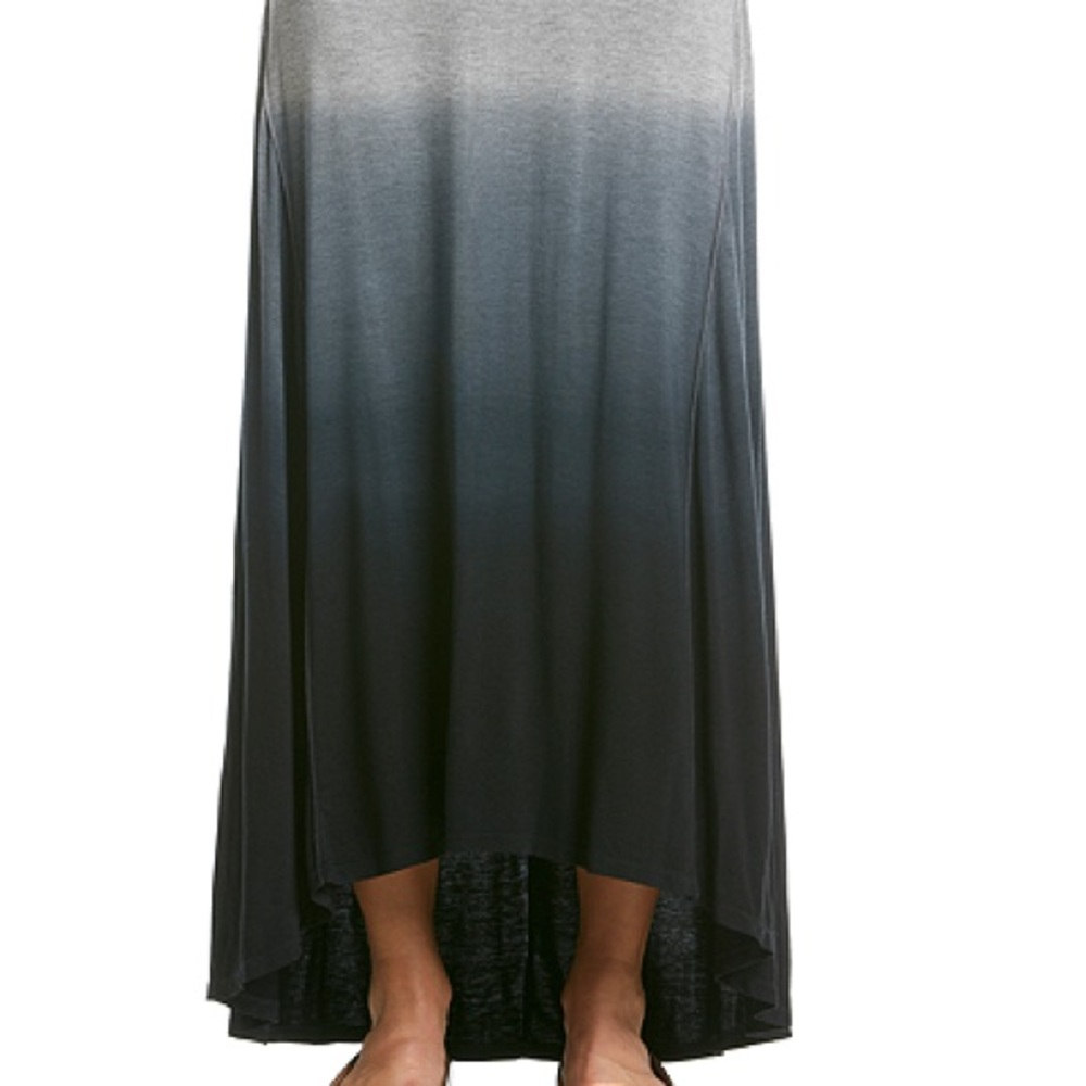 (S,M,L) Gray Dip Dye Hi Low Skirt - NWT - Picture 2 of 7